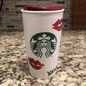 Ceramic Kisses Starbucks Tumbler